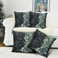 Pauliuli Hawai'i Hibiscus Pillow Cover Polynesian Tribal Tattoo Pattern Floral Elements LT9 - Polynesian Pride