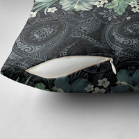 Pauliuli Hawai'i Hibiscus Pillow Cover Polynesian Tribal Tattoo Pattern Floral Elements LT9 - Polynesian Pride