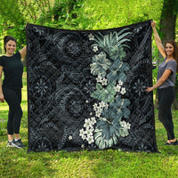 Pauliuli Hawai'i Hibiscus Quilt Polynesian Tribal Tattoo Pattern Floral Elements LT9 - Polynesian Pride