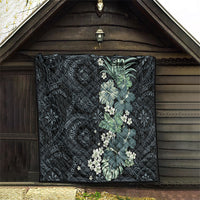 Pauliuli Hawai'i Hibiscus Quilt Polynesian Tribal Tattoo Pattern Floral Elements LT9 - Polynesian Pride