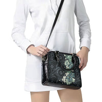 Pauliuli Hawai'i Hibiscus Shoulder Handbag Polynesian Tribal Tattoo Pattern Floral Elements LT9 - Polynesian Pride