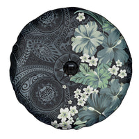 Pauliuli Hawai'i Hibiscus Spare Tire Cover Polynesian Tribal Tattoo Pattern Floral Elements LT9 - Polynesian Pride