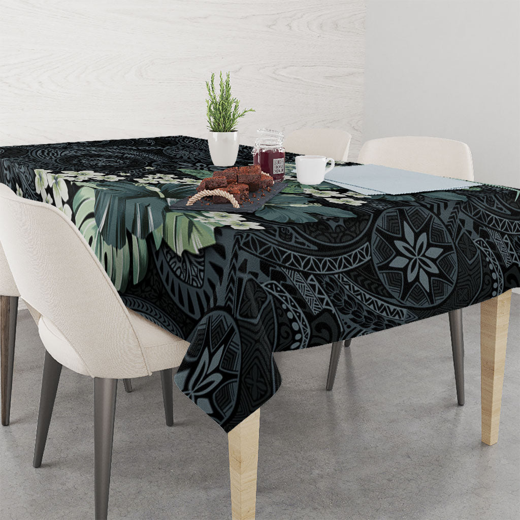 Pauliuli Hawai'i Hibiscus Tablecloth Polynesian Tribal Tattoo Pattern Floral Elements LT9 - Polynesian Pride