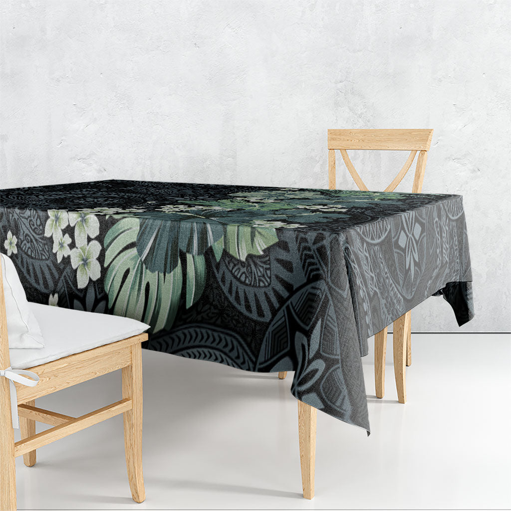 Pauliuli Hawai'i Hibiscus Tablecloth Polynesian Tribal Tattoo Pattern Floral Elements LT9 - Polynesian Pride