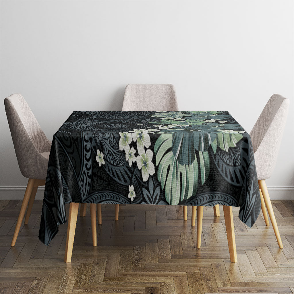 Pauliuli Hawai'i Hibiscus Tablecloth Polynesian Tribal Tattoo Pattern Floral Elements LT9 - Polynesian Pride