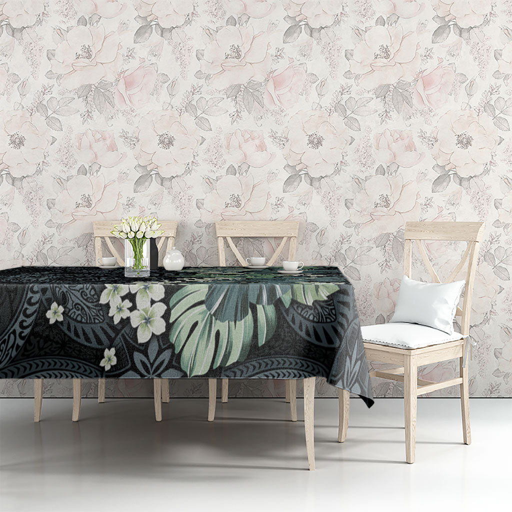 Pauliuli Hawai'i Hibiscus Tablecloth Polynesian Tribal Tattoo Pattern Floral Elements LT9 - Polynesian Pride