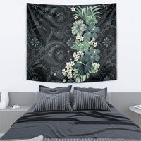 Pauliuli Hawai'i Hibiscus Tapestry Polynesian Tribal Tattoo Pattern Floral Elements LT9 - Polynesian Pride