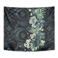 Pauliuli Hawai'i Hibiscus Tapestry Polynesian Tribal Tattoo Pattern Floral Elements LT9 - Polynesian Pride