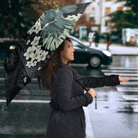 Pauliuli Hawai'i Hibiscus Umbrella Polynesian Tribal Tattoo Pattern Floral Elements LT9 - Polynesian Pride