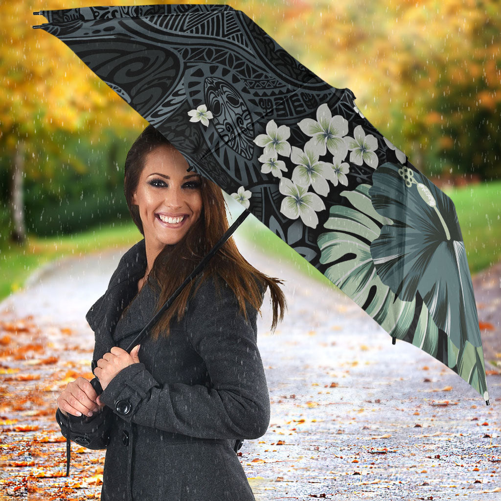 Pauliuli Hawai'i Hibiscus Umbrella Polynesian Tribal Tattoo Pattern Floral Elements LT9 - Polynesian Pride