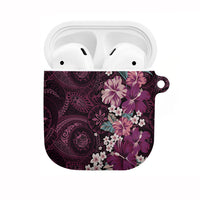 Poni Mama Hawai'i Hibiscus AirPods Case Polynesian Tribal Tattoo Pattern Floral Elements LT9 Pink - Polynesian Pride