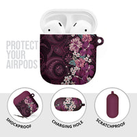 Poni Mama Hawai'i Hibiscus AirPods Case Polynesian Tribal Tattoo Pattern Floral Elements LT9 - Polynesian Pride