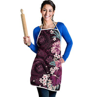 Poni Mama Hawai'i Hibiscus Apron Polynesian Tribal Tattoo Pattern Floral Elements LT9 - Polynesian Pride