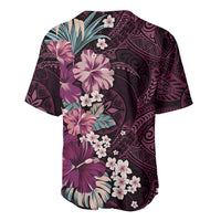 Poni Mama Hawai'i Hibiscus Baseball Jersey Polynesian Tribal Tattoo Pattern Floral Elements LT9 - Polynesian Pride