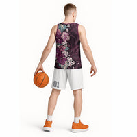 Poni Mama Hawai'i Hibiscus Basketball Jersey Polynesian Tribal Tattoo Pattern Floral Elements LT9 - Polynesian Pride