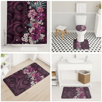 Poni Mama Hawai'i Hibiscus Bathroom Set Polynesian Tribal Tattoo Pattern Floral Elements LT9 - Polynesian Pride