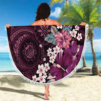 Poni Mama Hawai'i Hibiscus Beach Blanket Polynesian Tribal Tattoo Pattern Floral Elements LT9 - Polynesian Pride