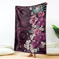 Poni Mama Hawai'i Hibiscus Blanket Polynesian Tribal Tattoo Pattern Floral Elements LT9 - Polynesian Pride