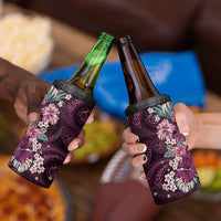 Poni Mama Hawai'i Hibiscus 4 in 1 Can Cooler Tumbler Polynesian Tribal Tattoo Pattern Floral Elements LT9 - Polynesian Pride