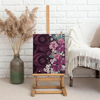 Poni Mama Hawai'i Hibiscus Canvas Wall Art Polynesian Tribal Tattoo Pattern Floral Elements LT9 - Polynesian Pride