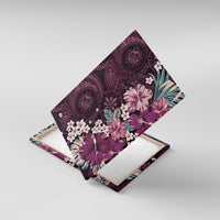 Poni Mama Hawai'i Hibiscus Canvas Wall Art Polynesian Tribal Tattoo Pattern Floral Elements LT9 With Frame Pink - Polynesian Pride