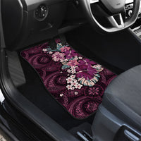 Poni Mama Hawai'i Hibiscus Car Mats Polynesian Tribal Tattoo Pattern Floral Elements LT9 - Polynesian Pride