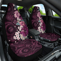 Poni Mama Hawai'i Hibiscus Car Seat Cover Polynesian Tribal Tattoo Pattern Floral Elements LT9 One Size Pink - Polynesian Pride