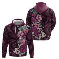 Poni Mama Hawai'i Hibiscus Hoodie Polynesian Tribal Tattoo Pattern Floral Elements LT9 - Polynesian Pride