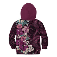 Poni Mama Hawai'i Hibiscus Kid Hoodie Polynesian Tribal Tattoo Pattern Floral Elements LT9 - Polynesian Pride