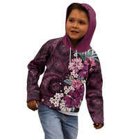 Poni Mama Hawai'i Hibiscus Kid Hoodie Polynesian Tribal Tattoo Pattern Floral Elements LT9 - Polynesian Pride