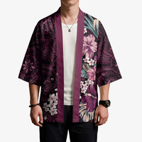 Poni Mama Hawai'i Hibiscus Kimono Polynesian Tribal Tattoo Pattern Floral Elements LT9 - Polynesian Pride