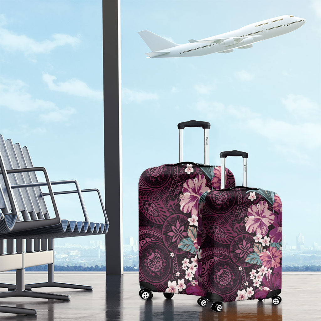 Poni Mama Hawai'i Hibiscus Luggage Cover Polynesian Tribal Tattoo Pattern Floral Elements LT9 - Polynesian Pride