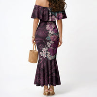 Poni Mama Hawai'i Hibiscus Mermaid Dress Polynesian Tribal Tattoo Pattern Floral Elements LT9 - Polynesian Pride