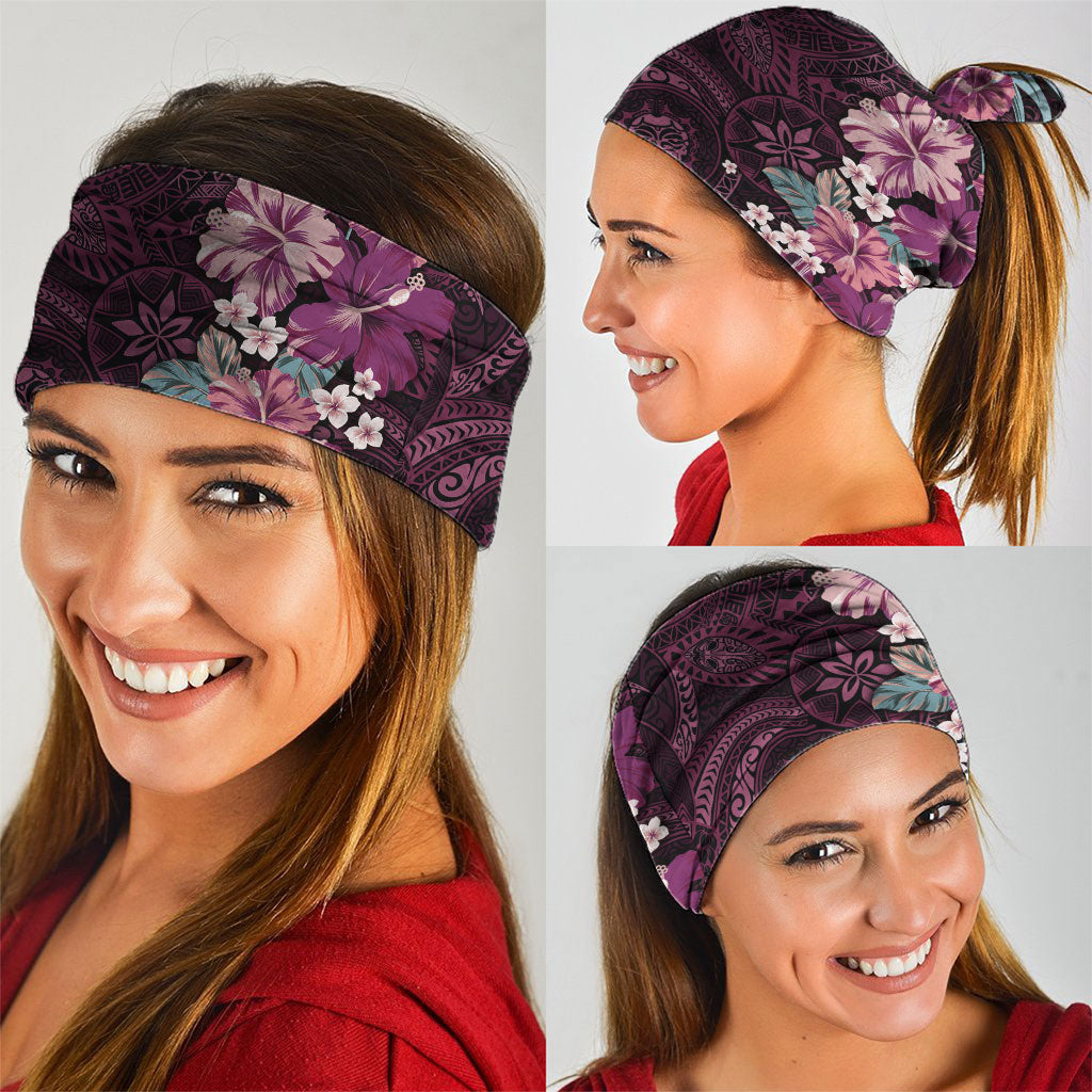 Poni Mama Hawai'i Hibiscus Neck Gaiter Polynesian Tribal Tattoo Pattern Floral Elements LT9 - Polynesian Pride