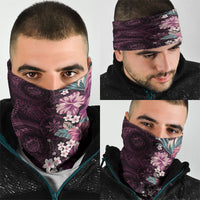 Poni Mama Hawai'i Hibiscus Neck Gaiter Polynesian Tribal Tattoo Pattern Floral Elements LT9 - Polynesian Pride