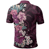 Poni Mama Hawai'i Hibiscus Polo Shirt Polynesian Tribal Tattoo Pattern Floral Elements LT9 - Polynesian Pride