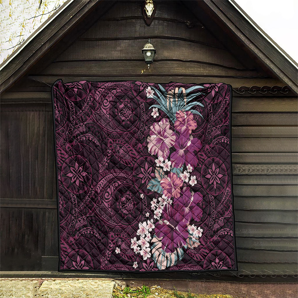 Poni Mama Hawai'i Hibiscus Quilt Polynesian Tribal Tattoo Pattern Floral Elements LT9 - Polynesian Pride