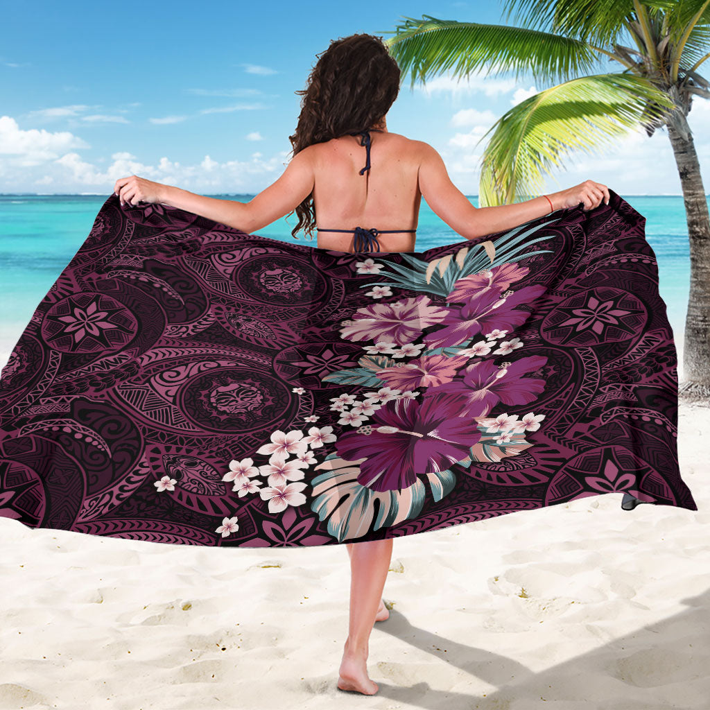 Poni Mama Hawai'i Hibiscus Sarong Polynesian Tribal Tattoo Pattern Floral Elements LT9 - Polynesian Pride