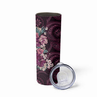 Poni Mama Hawai'i Hibiscus Skinny Tumbler Polynesian Tribal Tattoo Pattern Floral Elements LT9 - Polynesian Pride