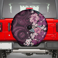 Poni Mama Hawai'i Hibiscus Spare Tire Cover Polynesian Tribal Tattoo Pattern Floral Elements LT9 - Polynesian Pride