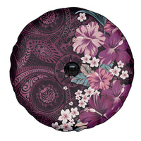 Poni Mama Hawai'i Hibiscus Spare Tire Cover Polynesian Tribal Tattoo Pattern Floral Elements LT9 - Polynesian Pride