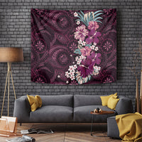 Poni Mama Hawai'i Hibiscus Tapestry Polynesian Tribal Tattoo Pattern Floral Elements LT9 Pink - Polynesian Pride