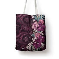 Poni Mama Hawai'i Hibiscus Tote Bag Polynesian Tribal Tattoo Pattern Floral Elements LT9 - Polynesian Pride
