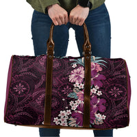 Poni Mama Hawai'i Hibiscus Travel Bag Polynesian Tribal Tattoo Pattern Floral Elements LT9 Pink - Polynesian Pride