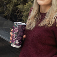 Poni Mama Hawai'i Hibiscus Tumbler Cup Polynesian Tribal Tattoo Pattern Floral Elements LT9 - Polynesian Pride