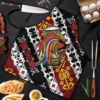Papua New Guinea Bird Drum Apron Papuan Batik Motif LT9 Black - Polynesian Pride