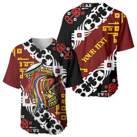Personalised Papua New Guinea Bird Drum Baseball Jersey Papuan Batik Motif LT9 - Polynesian Pride