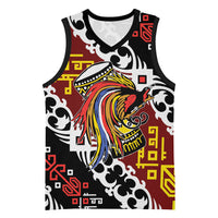 Personalised Papua New Guinea Bird Drum Basketball Jersey Papuan Batik Motif LT9 Unisex Black - Polynesian Pride