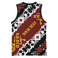 Personalised Papua New Guinea Bird Drum Basketball Jersey Papuan Batik Motif LT9 - Polynesian Pride