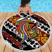 Papua New Guinea Bird Drum Beach Blanket Papuan Batik Motif LT9 - Polynesian Pride
